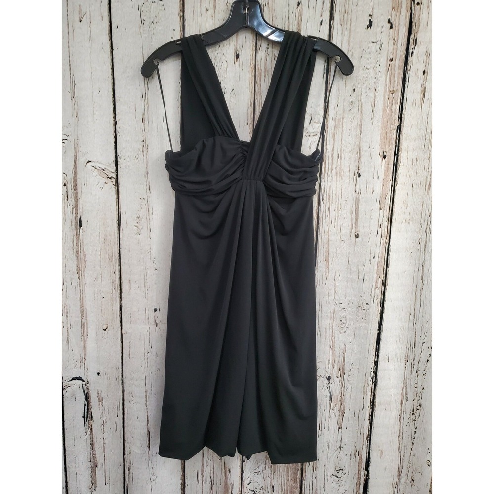 Women's Small Express Black Asymmetrical Ruched‎ Sleeveless Bubble Dress NEW